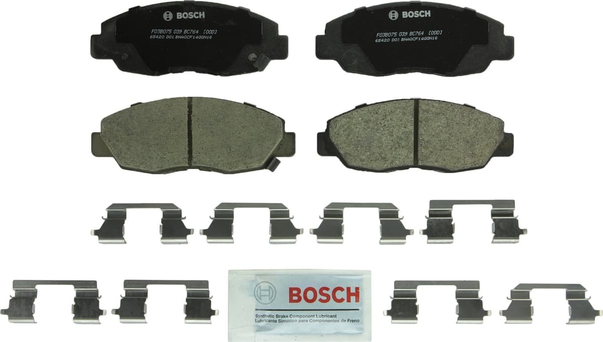 Bosch BC914 QuietCast Premium Ceramic Disc Brake Pad Set For: Acura ILX; Honda Accord, Civic, CR-V, Element, Fit, Front — view 187