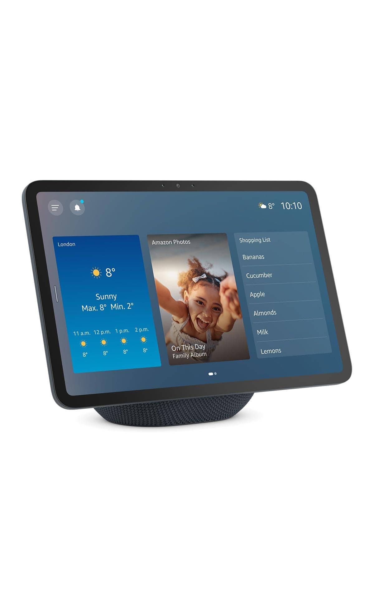 Amazon Echo Show 11 (newest gen), Vibrant Full-HD 11" display with more viewing area, spatial audio, Graphite, with Alexa+ Early Access — view 2