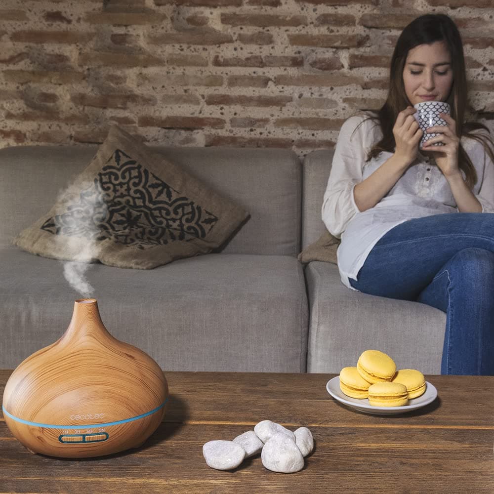 Cecotec Humidificador Ultrasónico y Difusor de Aromas con Temporizador Pure Aroma 300 Yang. 10 W, 300 ml, Temporizador hasta 6 horas, 7 Colores LED, Función Aromaterapia, Ultrasilencioso — view 5
