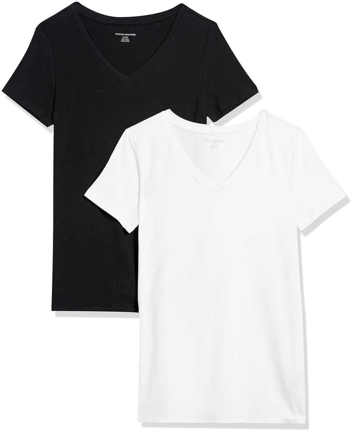 Amazon Essentials Camiseta de Manga Corta y Corte Estándar (Opciones de Cuello Redondo y Cuello en V) Mujer, Paquetes Múltiples — view 20