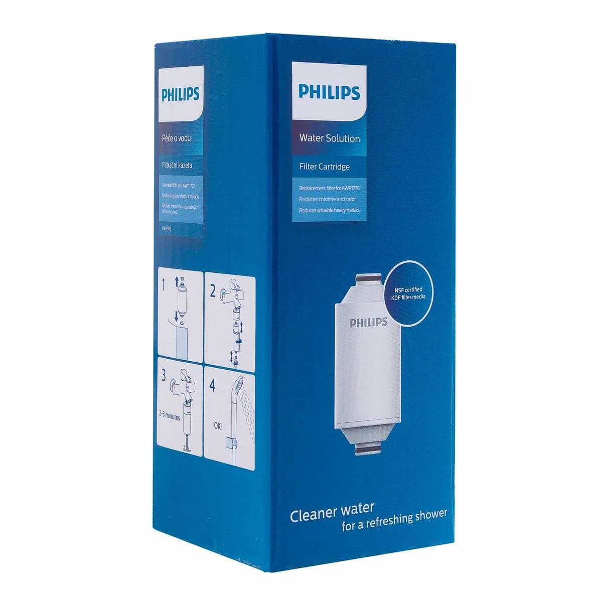Philips Water Cartucho de filtro para ducha, filtración en 3 etapas, elimina CLORO e IMPUREZAS, instalación fácil, capacidad de filtrado 50 000 L — view 2