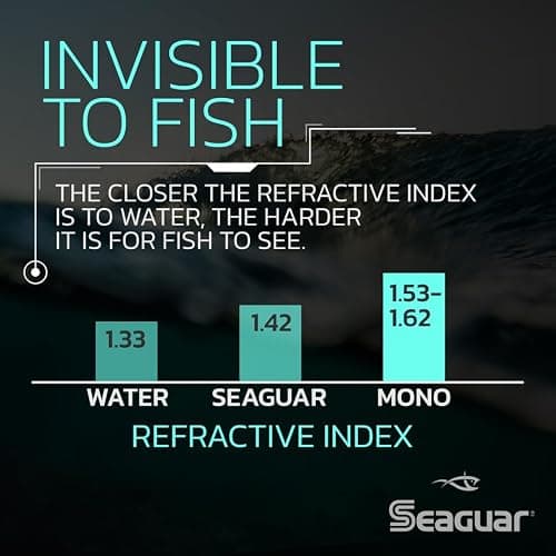 Seaguar STS Trout & Steelhead, Strong and Highly Abrasion Resistant, Premium, 100% Fluorocarbon Performance Leader Material, Virtually Invisible, Clear, 8lb 100yd — view 3
