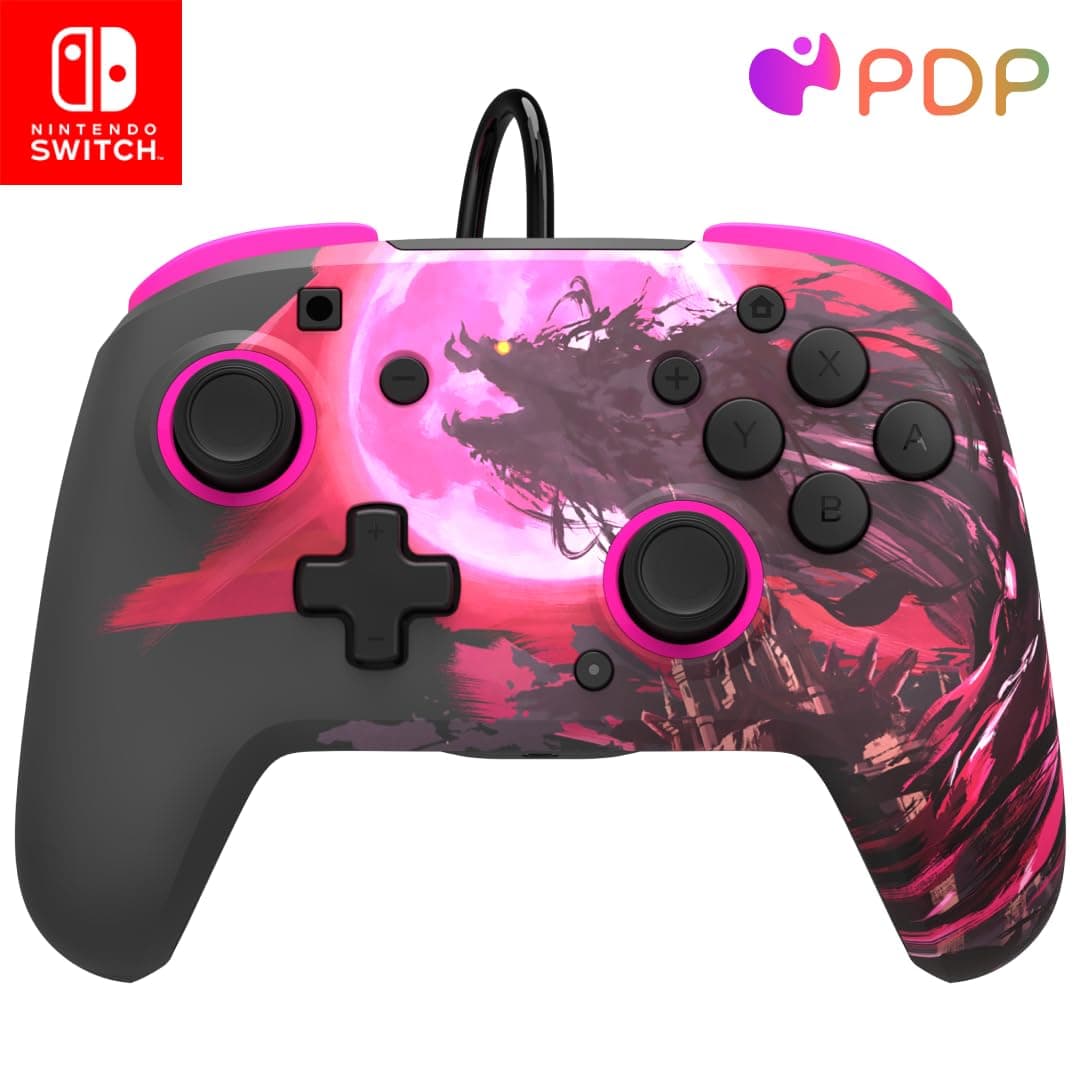 PDP Afterglow Wave Wireless Pro Controller with Full Motion for Nintendo Switch, Nintendo Switch - OLED Model, 8 RGB LED Lighting Zones, 30 Foot Range, 20 Hour Rechargeable Battery White — view 34