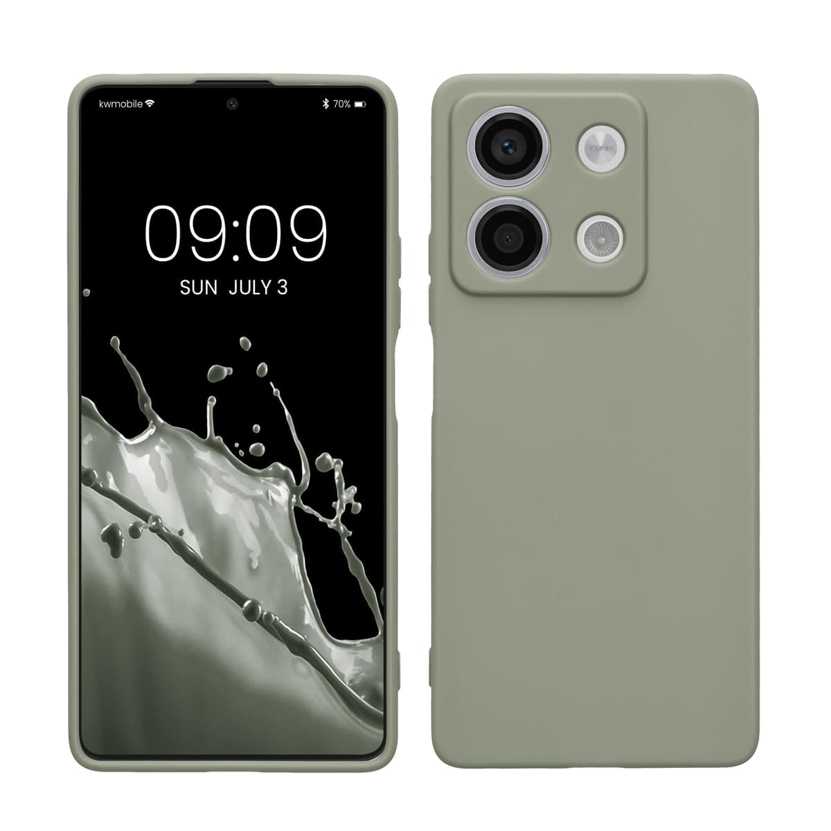 kwmobile Carcasa Compatible con Xiaomi Redmi Note 14 Pro 5G / Poco X7 Funda - Funda Ultrafina de TPU con Bordes elevados - Lavanda Metalizado — view 194