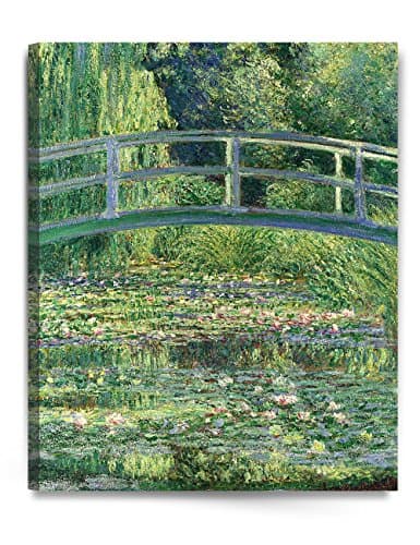 DECORARTS - The Japanese Bridge (The Water-Lily Pond), Claude Monet Art Reproduction. Giclee Canvas Prints Wall Art for Home Decor 30x24