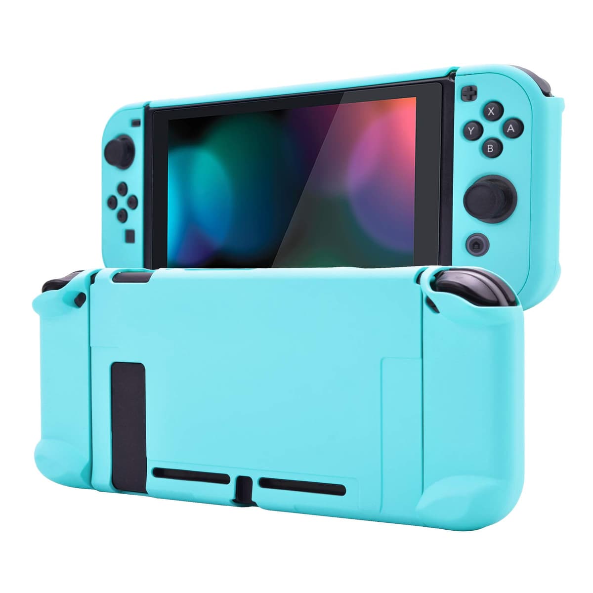 eXtremeRate PlayVital Funda para Nintendo Switch Carcasa Estuche Acoplable Protector Tacto Suave Case de Joycons Protectora Duradera Cover Cáscara para Control Switch Joycon Consola(Matcha Verde) — view 18