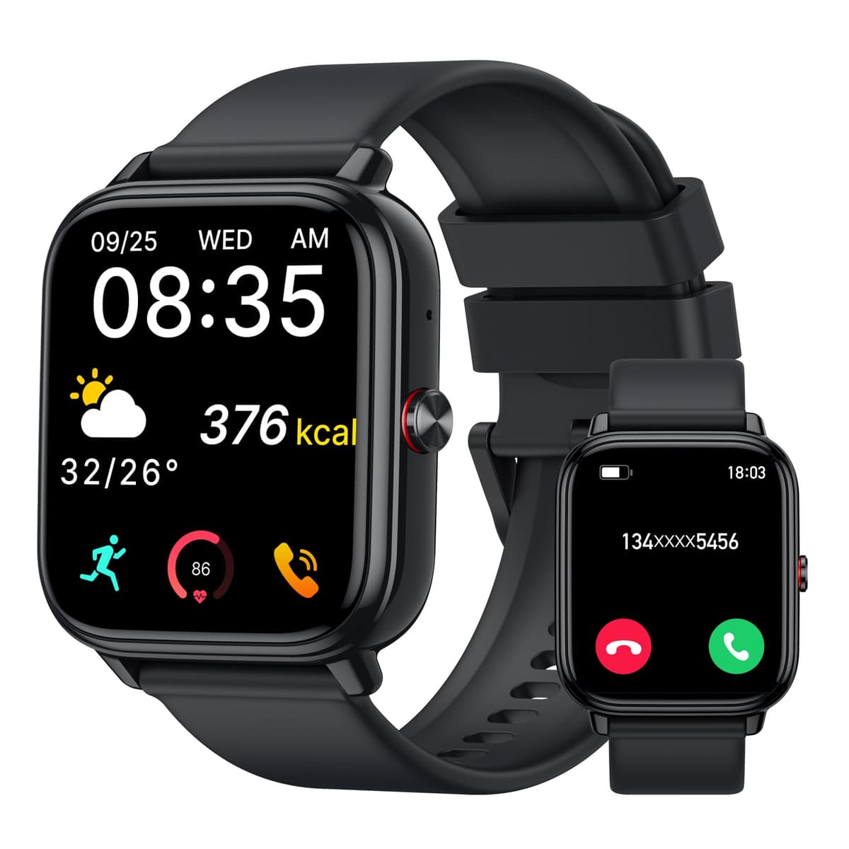 Smart Watch for Men Women, 2026 Smart Watch 20 Days Battery, Answer Dial Call Smartwatch 1.83" Fitness Trackers with Heart Rate/Sleep/Fitness Monitor IP68 Waterproof Activity Tracker for Android iOS