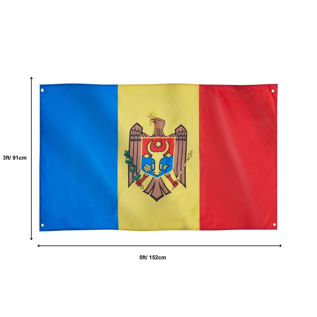 Runesol Cornwall Flag - 91x152cm, 3ft x 5ft, Cornish Flag, 4 Grommets, Eyelet in Every Corner, Premium Quality, Inside & Outside Use, Vivid Colours — view 1196