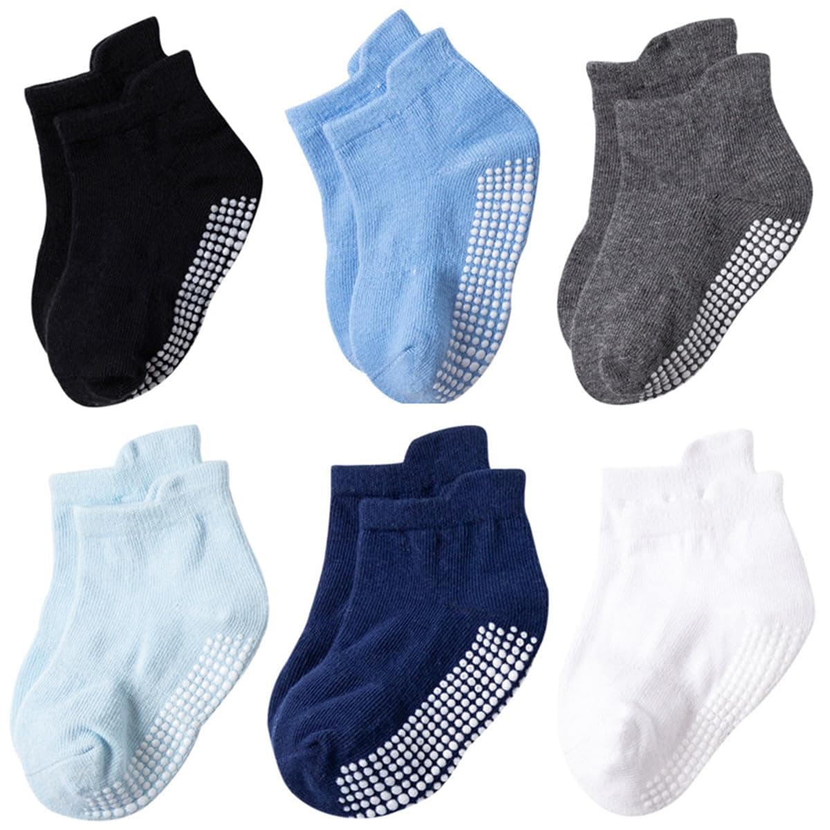 DRESHOW Calcetines Tobilleros Antideslizantes con Suelas Antideslizantes para Bebés Niños Pequeños Niños Niñas — view 13