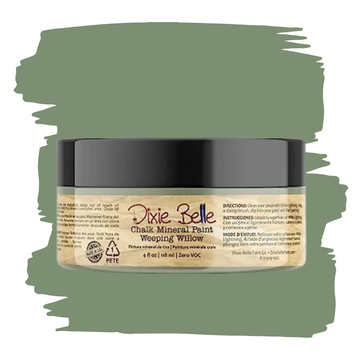 Dixie Belle Paint Company Chalk Finish Furniture Paint - Caviar (32oz) - Matte Black Chic Chalk Mineral DIY Furniture Paint — view 344