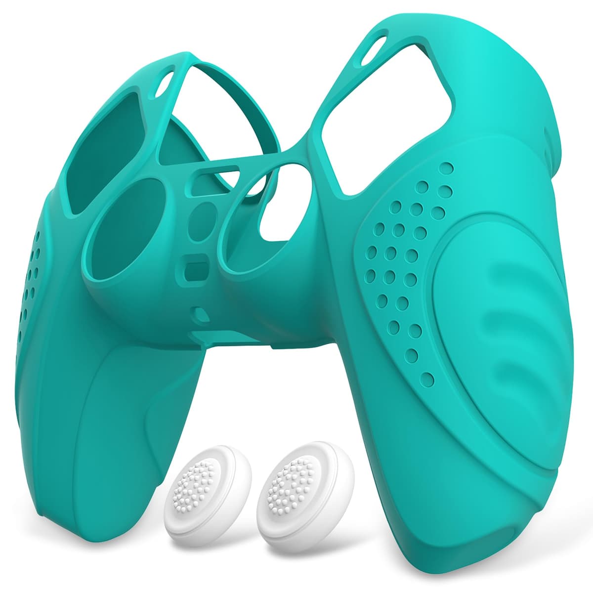 eXtremeRate PlayVital Funda de Silicona para ps5 - Carcasa Protectora Suave y Antideslizante con 2 Tapas de Joystick, Compatible con DualSense, Accesorio para ps5 (Edición Guardian-Malva Violeta) — view 8