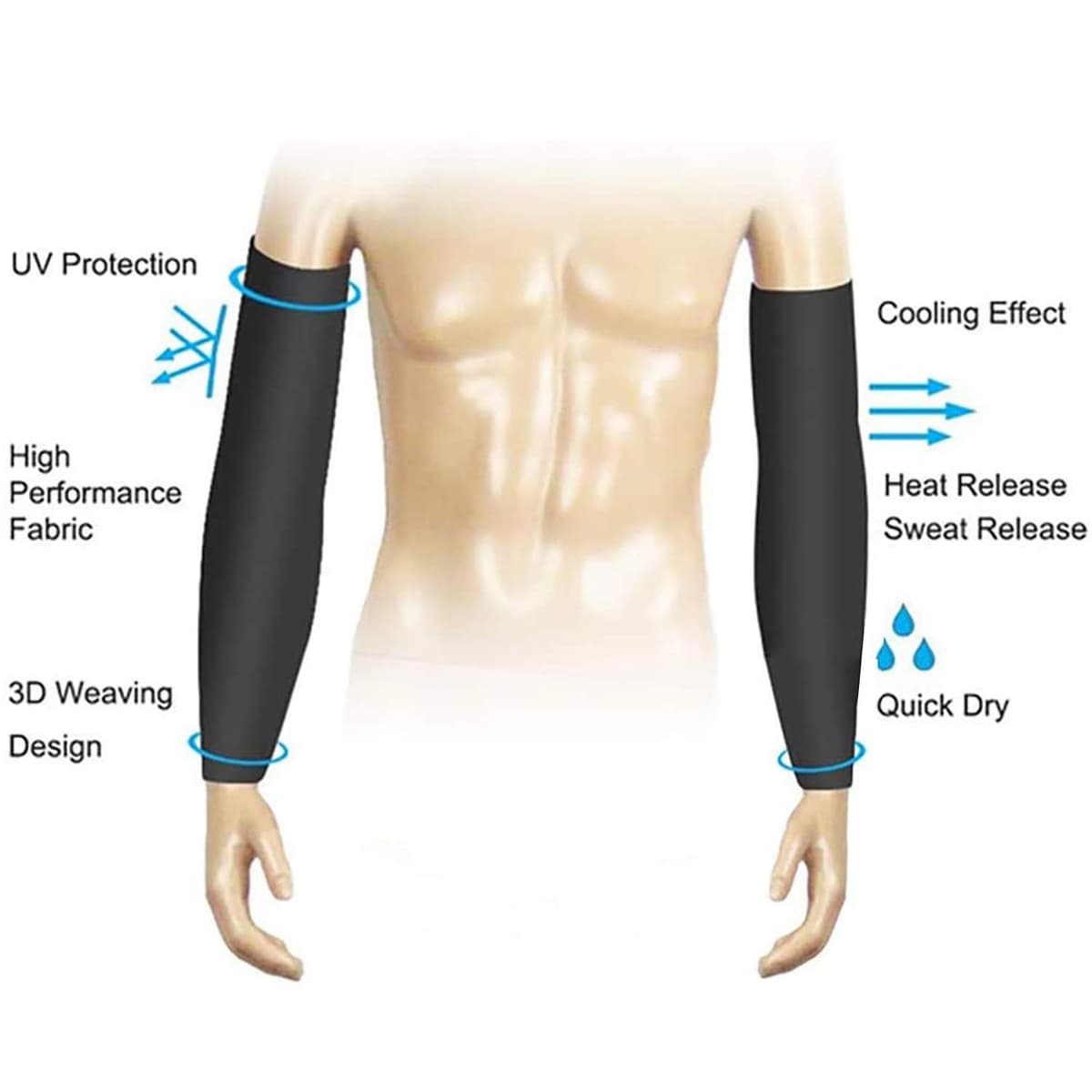 YQXCC 4 Pares Mangas del Brazo Protección UV - Cubierta de Tatuaje Mangas de Enfriamiento para Hombre Mujer Deportes Ciclismo Golf — view 4