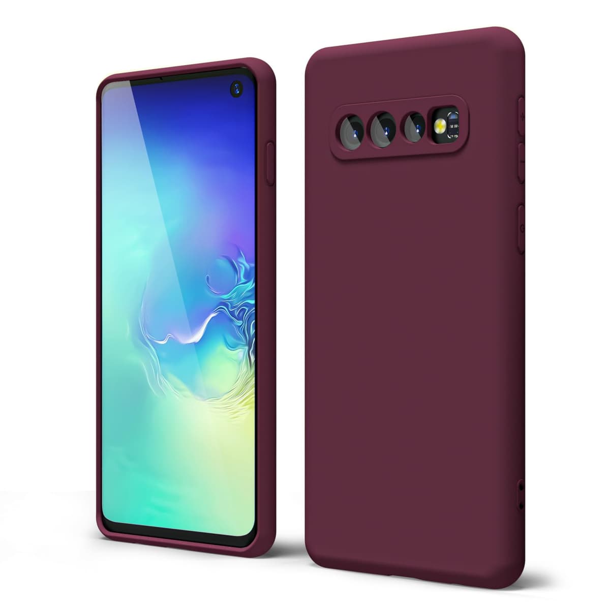 oakxco for Samsung Galaxy S23 Phone Case Liquid Silicone,Cute Thin Slim Soft Rubber TPU Plain Smooth Gel Cover for Women Girl Aesthetic Design, Matte Solid Protective & Shockproof, Burgundy Plum Wine — view 448