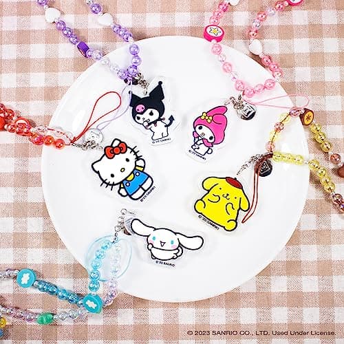 iFace Hello Kitty and Friends Beaded Wristlet Universal Phone Charm Strap - Cute Wrist Chain Lanyard Aesthetic Decor Strap for Cell Phone Camera Keys AirPods Keychains – Kuromi — view 6