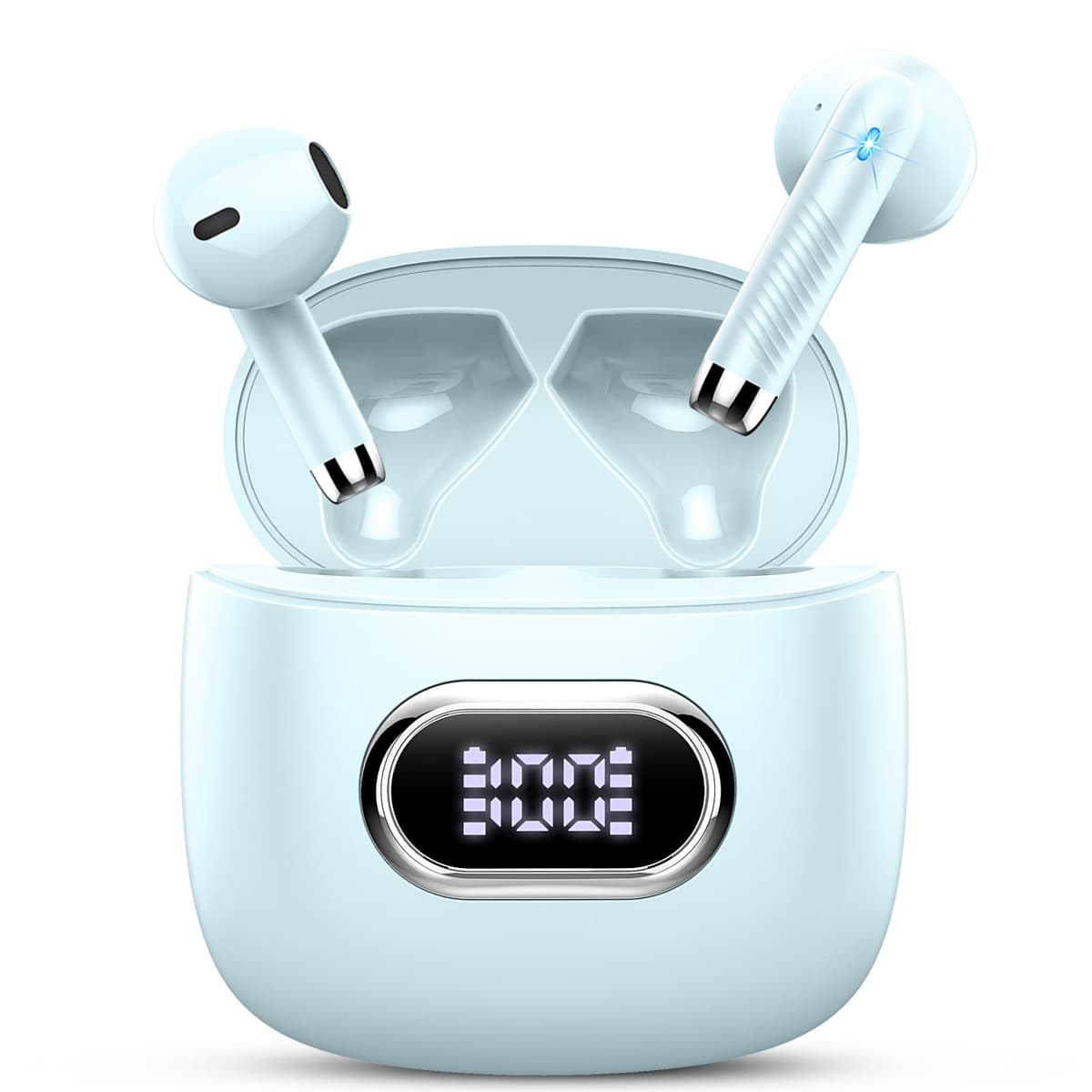 Wireless Earbuds, Bluetooth 5.4 Headphones in Ear NEW Wireless Earphones with 4 ENC Mic, Mini Ear buds with HiFi Stereo Deep Bass, 56H Playtime Dual LED Display, Bluetooth Earbud IP7 Waterproof USB-C — view 16