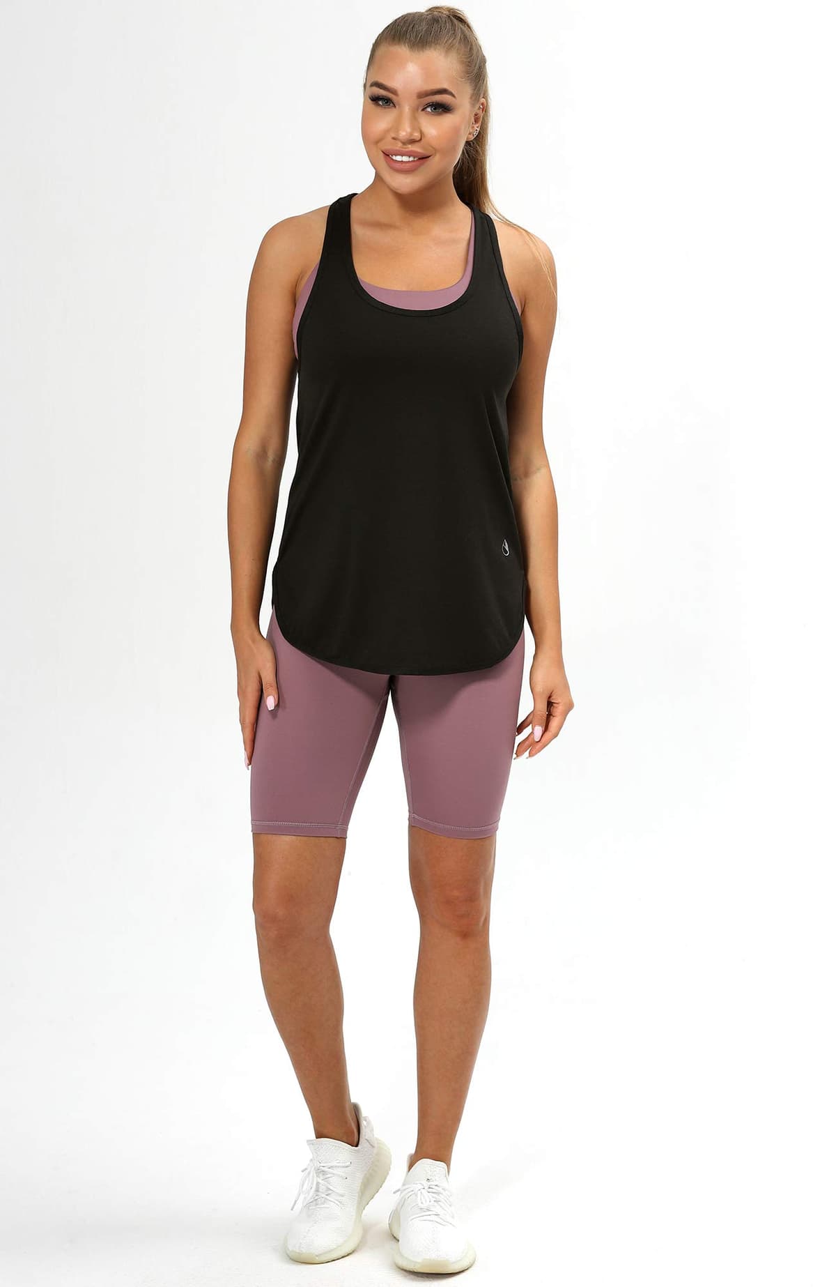 icyzone Workout Tank Tops for Women - Athletic Yoga Tops, Racerback Running Tank Top — view 2