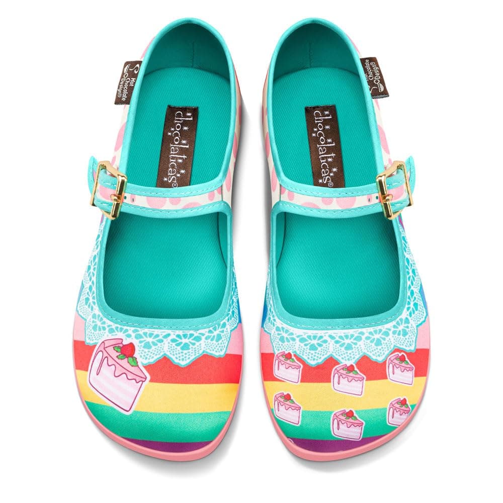 Hot Chocolate Design Chocolaticas Funky Canvas Women's Mary Jane Flat Shoes — view 39