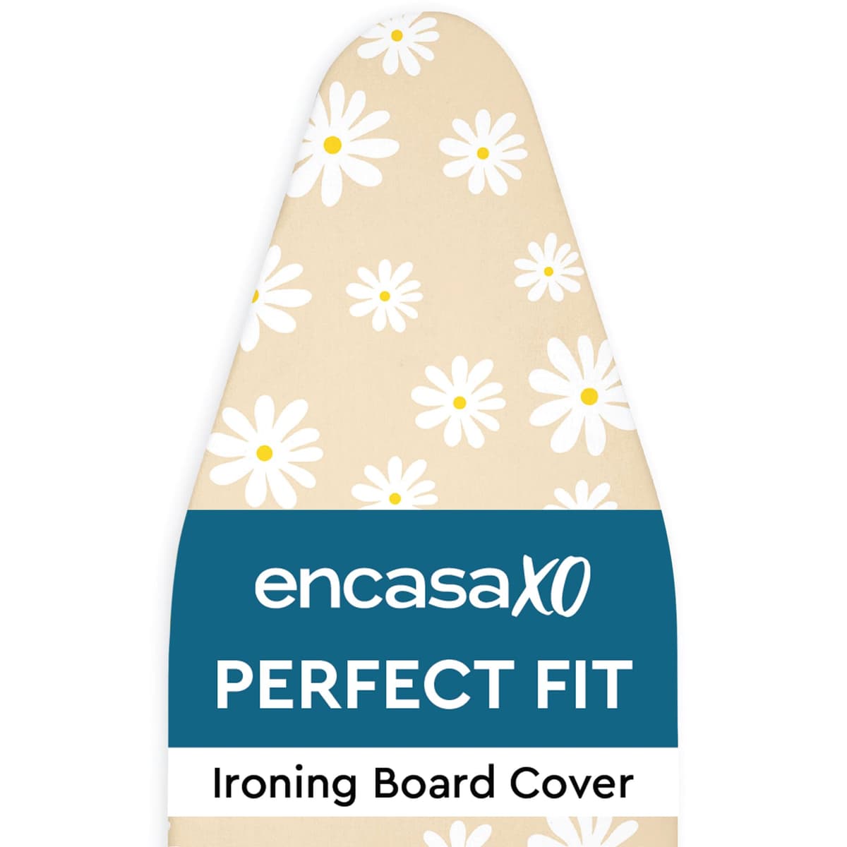 Encasa XO Ironing Board Covers and pad 125x46 cm- Thick 3mm Felt Padding, Drawstring Tightening & Lock, Heat Reflective, Scorch & Stain Resistant, for Wide Ironing Board - Big Leaves Green — view 15