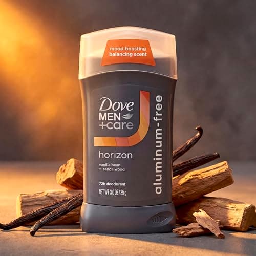 DOVE MEN + CARE Aluminum‑Free Deodorant Stick for Men, Vanilla Bean & Sandal Wood Mood Boosting Scent, 72HR Odor Protection, 3 oz — view 7