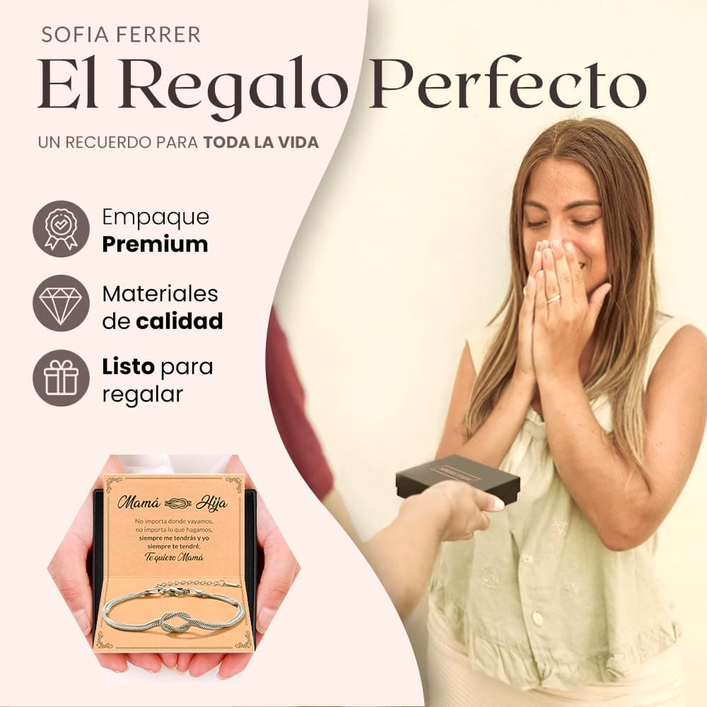 Pulsera Mamá de Acero Inoxidable con Tarjeta Dedicatoria para Dia de la Madre, Caja Lista para Entregar, Ideas de Regalos Para Madres, Elegante, Emotivo — view 2