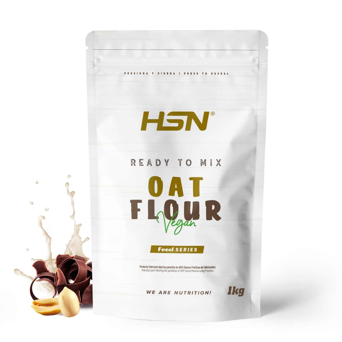 HSN Harina de Avena de Sabores Instantánea en Polvo | Sin Sabor 3Kg = 60 Tomas por Envase | Sin Azúcares Añadidos | Ideal Tortitas de Avena, Batidos de Proteínas | No-GMO, Vegano — view 9