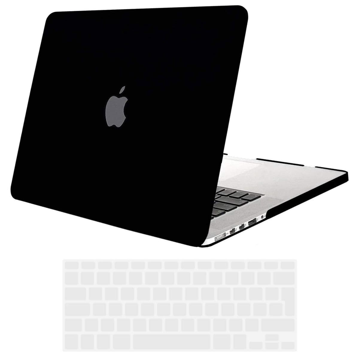 TECOOL Case compatible with MacBook Air M1 & MacBook Air 13 inch Retina 2020 2019 2018 (A2337 A2179 A1932), Plastic Snap On Hard Shell Cover & UK EU Keyboard Protector, Crystal Clear (Glossy) — view 54