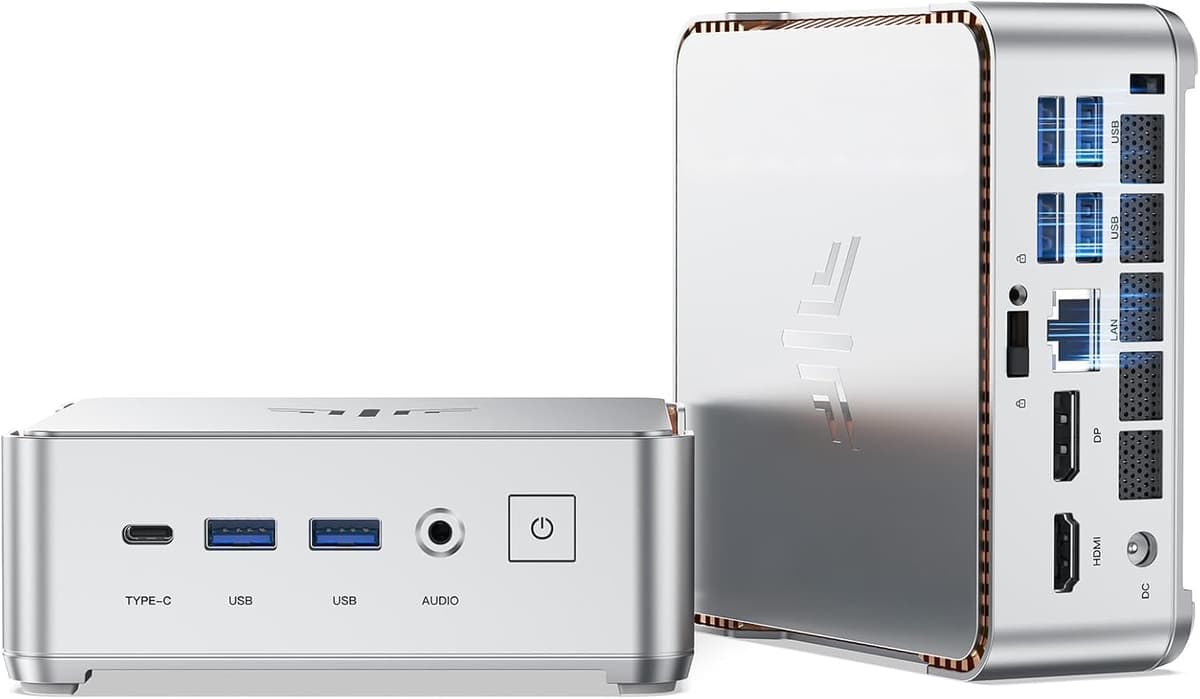KAMRUI Hyper H2 Mini PC Windows 11 pro, Intel Core 14450HX Mini Computers (10C/16T, 4.8GHz), 32GB RAM 1TB PCle4.0 SSD Micro Desktop PC, Triple 4K Display, USB-C, WiFi6, BT5.2, Business Office Home — view 10