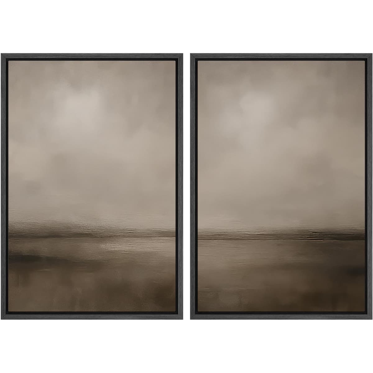MUDECOR Framed Canvas Print Wall Art Monochromatic Gradient Abstract Minimalist Gray Illustrations Modern Art Decorative Bohemian Colorful Chic for Living Room, Bedroom, Office - 16"x24"x2 Black — view 39