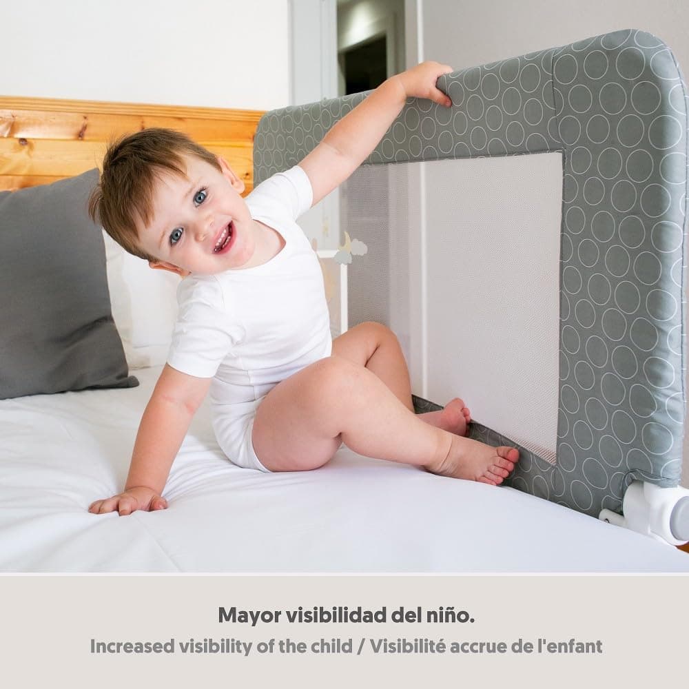 Interbaby Barrera Seguridad Niños Cama Abatible 150 cm | Niños Entre 18 Meses y 5 Años | Barandilla Cama Niño de Fácil Instalación, Seguridad, Compatible con Camas Nido | Jirafa — view 5