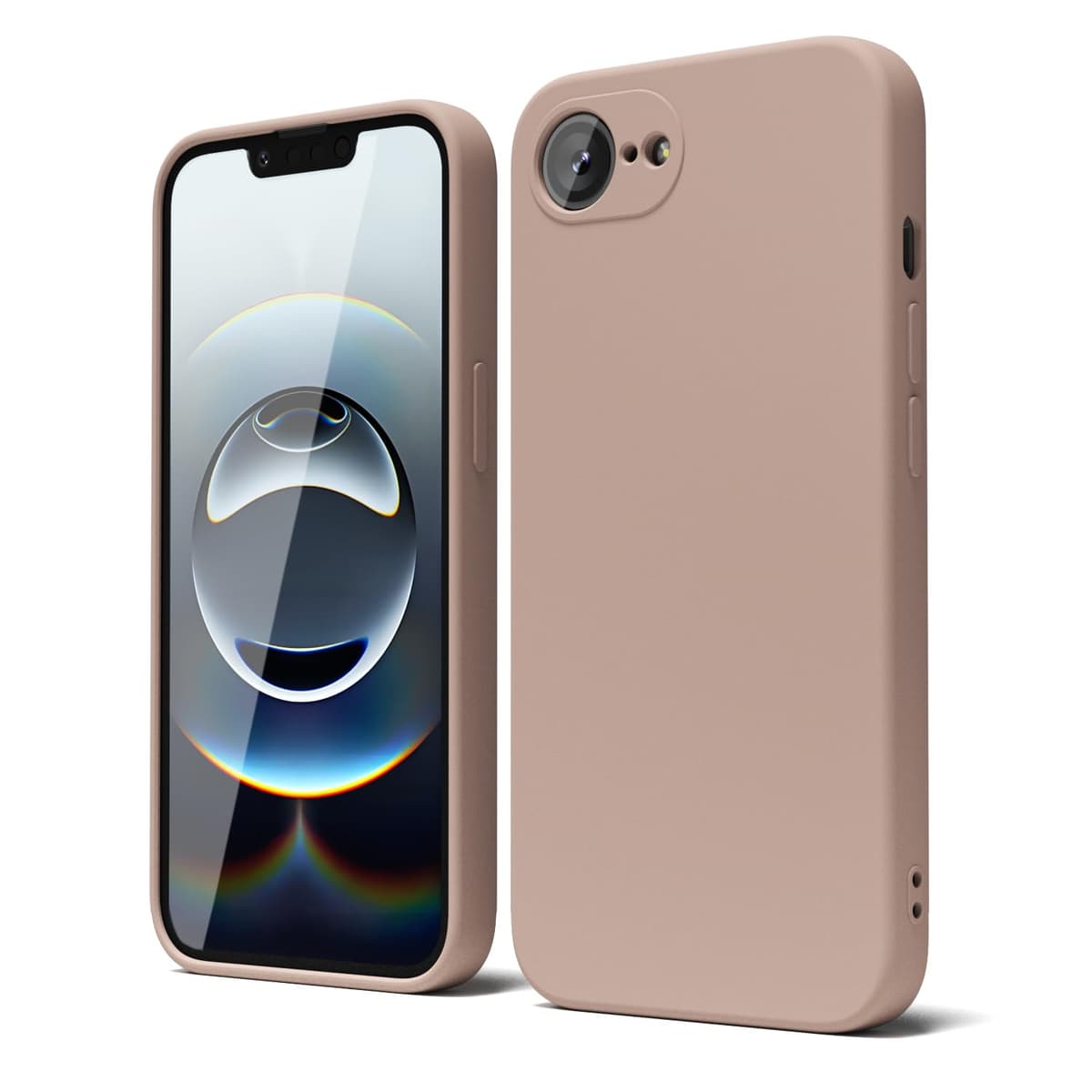 oakxco for iPhone 17 Pro Max Phone Case Liquid Silicone, Cute Thin Slim Grip Soft Rubber Gel for Women Men, Smooth Matte TPU Plain Solid Color Girly Simple Case with Camera Cover, Light Pink — view 1966