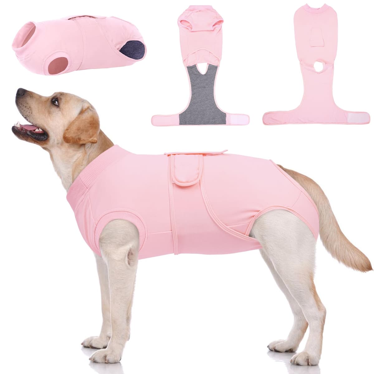 Kuoser Traje de recuperación de Perro para Hombre/Mujer, Camiseta para Cachorros después de la cirugía, Alternativa de Cuello electrónico para Mascotas pequeño, Mediano y Grande — view 24