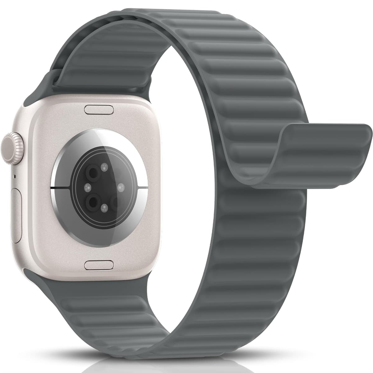 Higgs Magnetic Silicone Sport Strap Compatible with Apple Watch Straps 44mm 40mm 38mm 41mm 42mm 45mm 46mm 49mm for Men Women, Soft iWatch Wrist Band for Series 11 10 9 SE 8 7 6 5 4 Ultra 3 2 1 — view 14