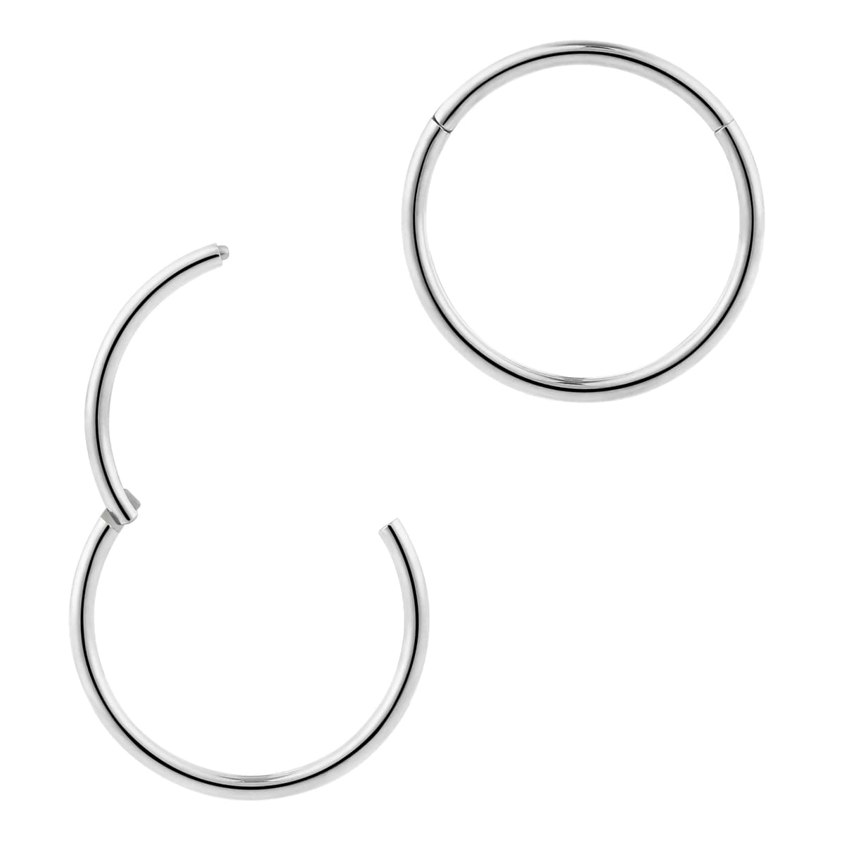 365 SLEEPERS 1pc Titanium Implant Grade Nose Rings 20G 18G 16G 14G 12G 10G 8G 6G Septum Hinged Segment Ring Body Piercing Jewellery Hoop Lip Rings Helix Cartilage Rook Earrings Nickel Free