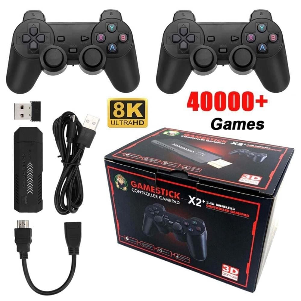 X2 Plus Retro Games Console - Double Wireless Controller, 40000+ Games — view 7