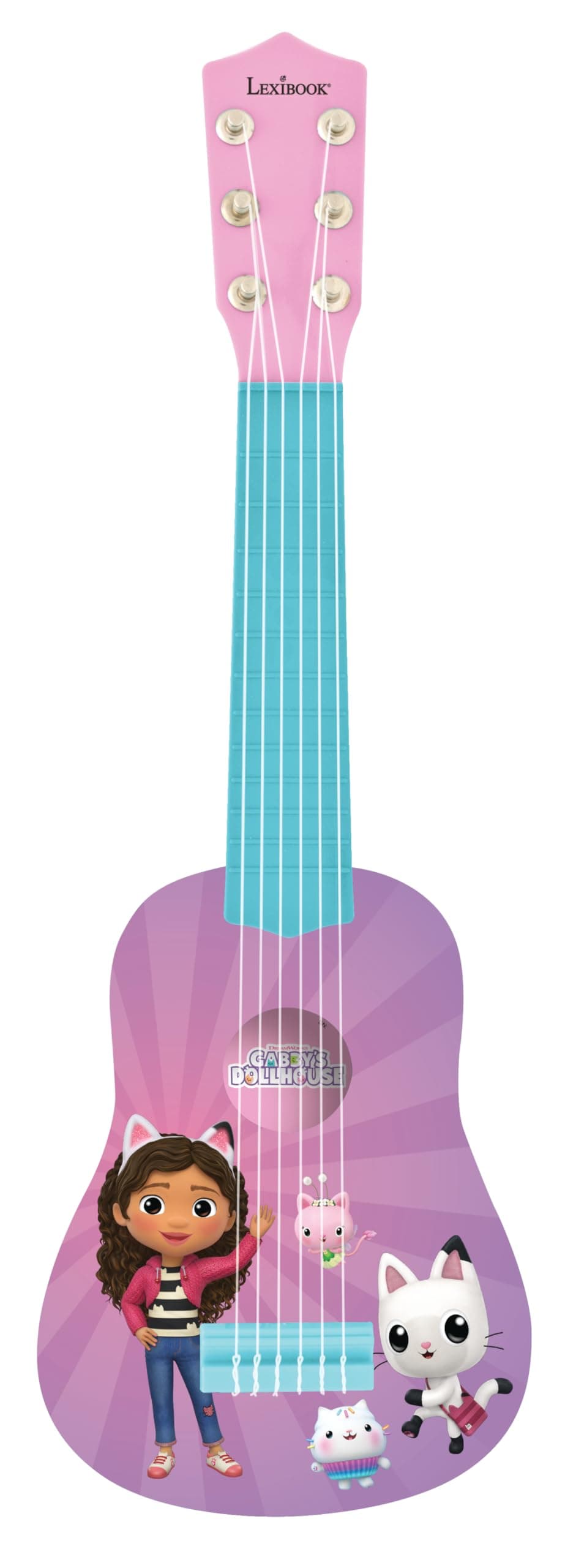 Lexibook, Gabby's Dollhouse, Mi Primera Guitarra para niños, 6 Cuerdas de Nylon, 53 cm, Guía incluida, Rosa, K200GDHLXB — view 27