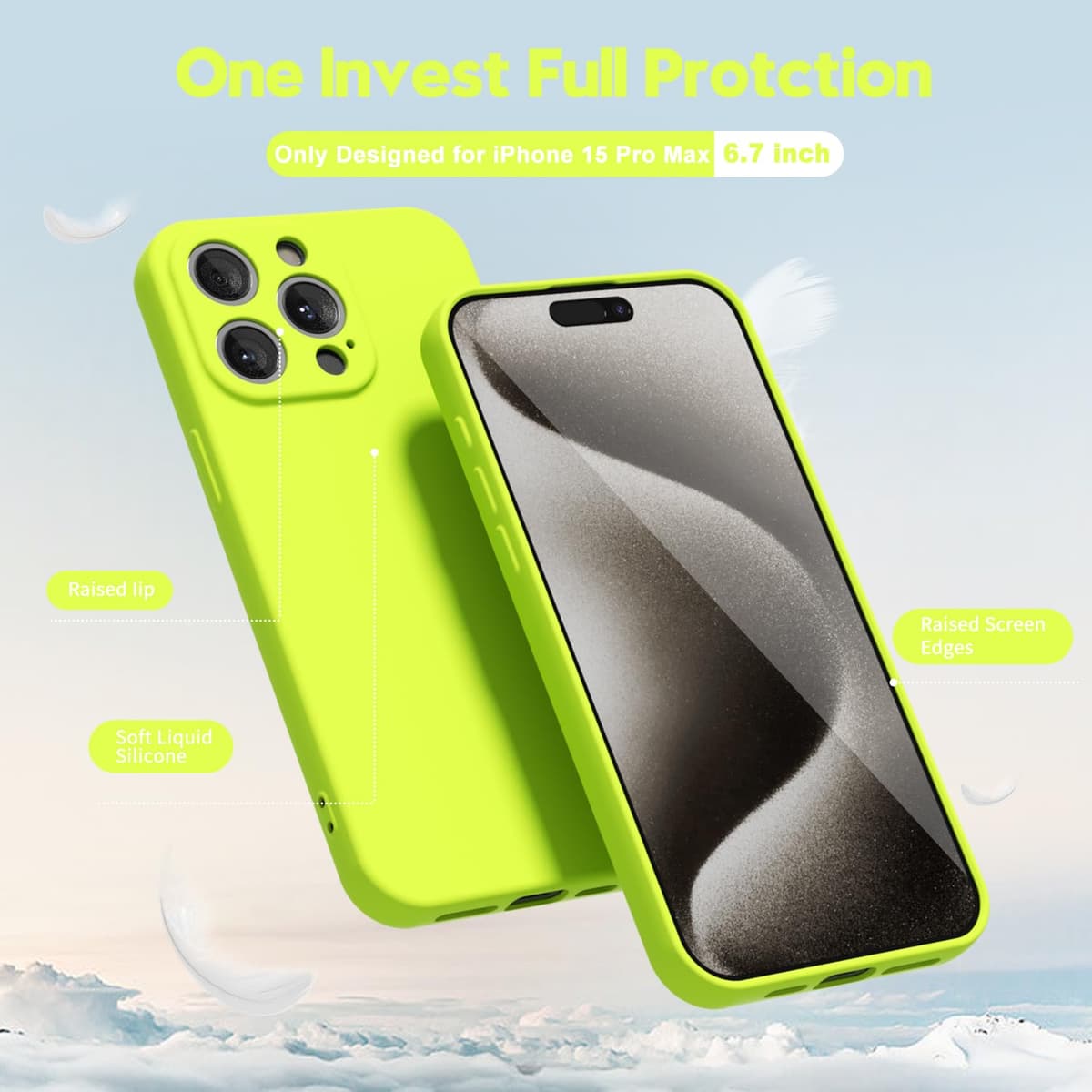 oakxco for iPhone 17 Pro Max Phone Case Liquid Silicone, Cute Thin Slim Grip Soft Rubber Gel for Women Men, Smooth Matte TPU Plain Solid Color Girly Simple Case with Camera Cover, Light Pink — view 1514