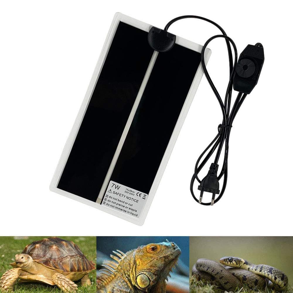 Manta Calefactora para Reptiles, 2 PIEZAS Almohadilla Térmica para Reptiles con Temperatura Ajustable para Reptiles Tortuga Serpientes Lagartos Geckos -Tapetes Térmicos para Terrarios(28x15CM) — view 9