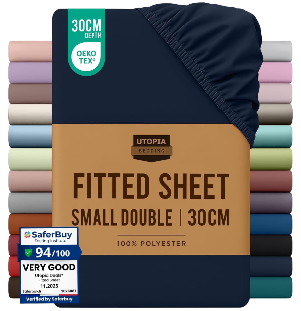 Utopia Bedding Fitted Sheet King, Grey - Deep Pocket 14 inch (35 cm) - Easy Care - OEKO-TEX Certified - Soft Brushed Microfibre Fabric - Shrinkage and Fade Resistant - Bottom Sheet — view 98