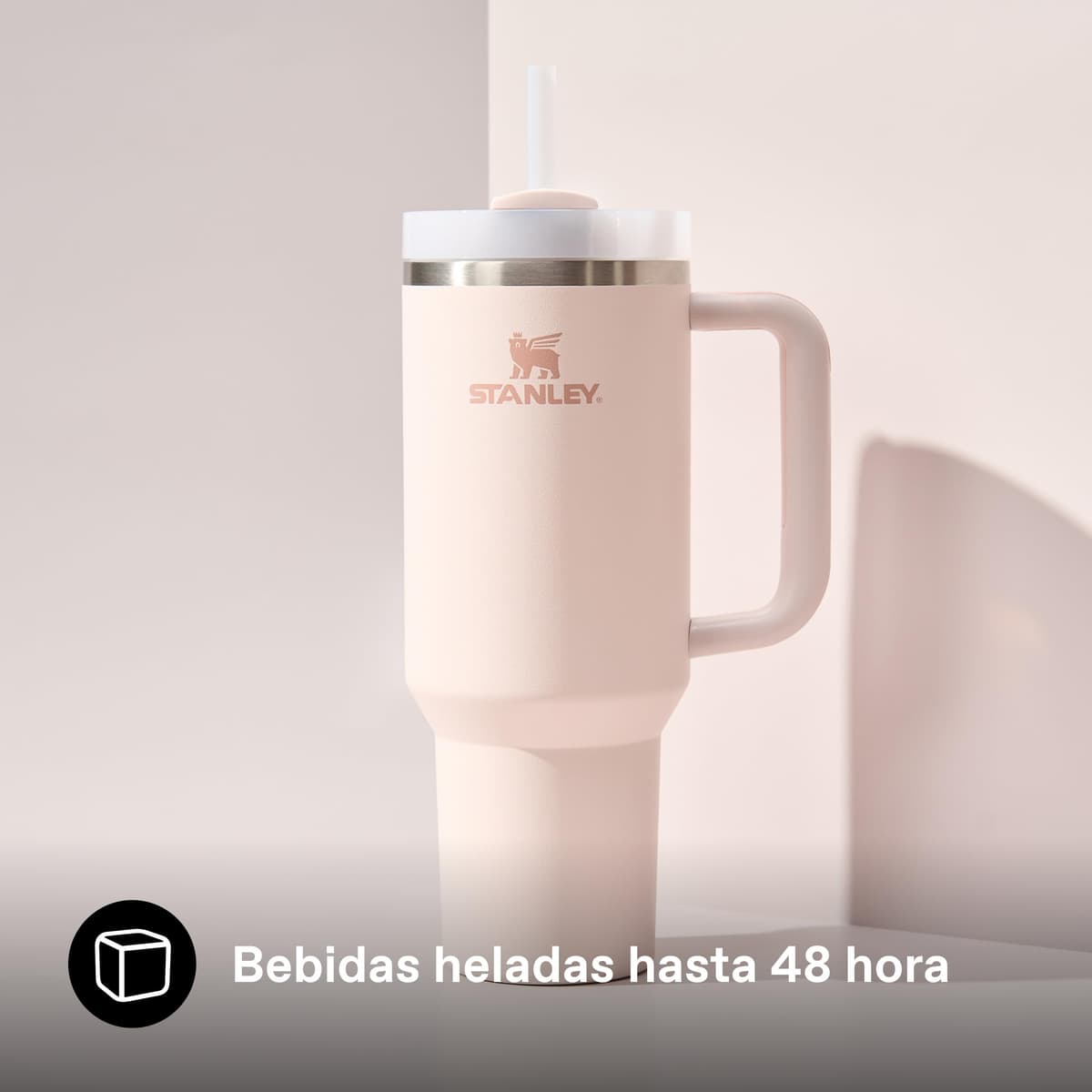 STANLEY Quencher H2.0 FlowState Tumbler 1.2L - Termo Conserva el Frío 11 Horas - Helada Durante 48 Horas - Botella Agua Acero Inoxidable - Taza Termica - Vaso Termico Sin BPA - Rose Quartz — view 6