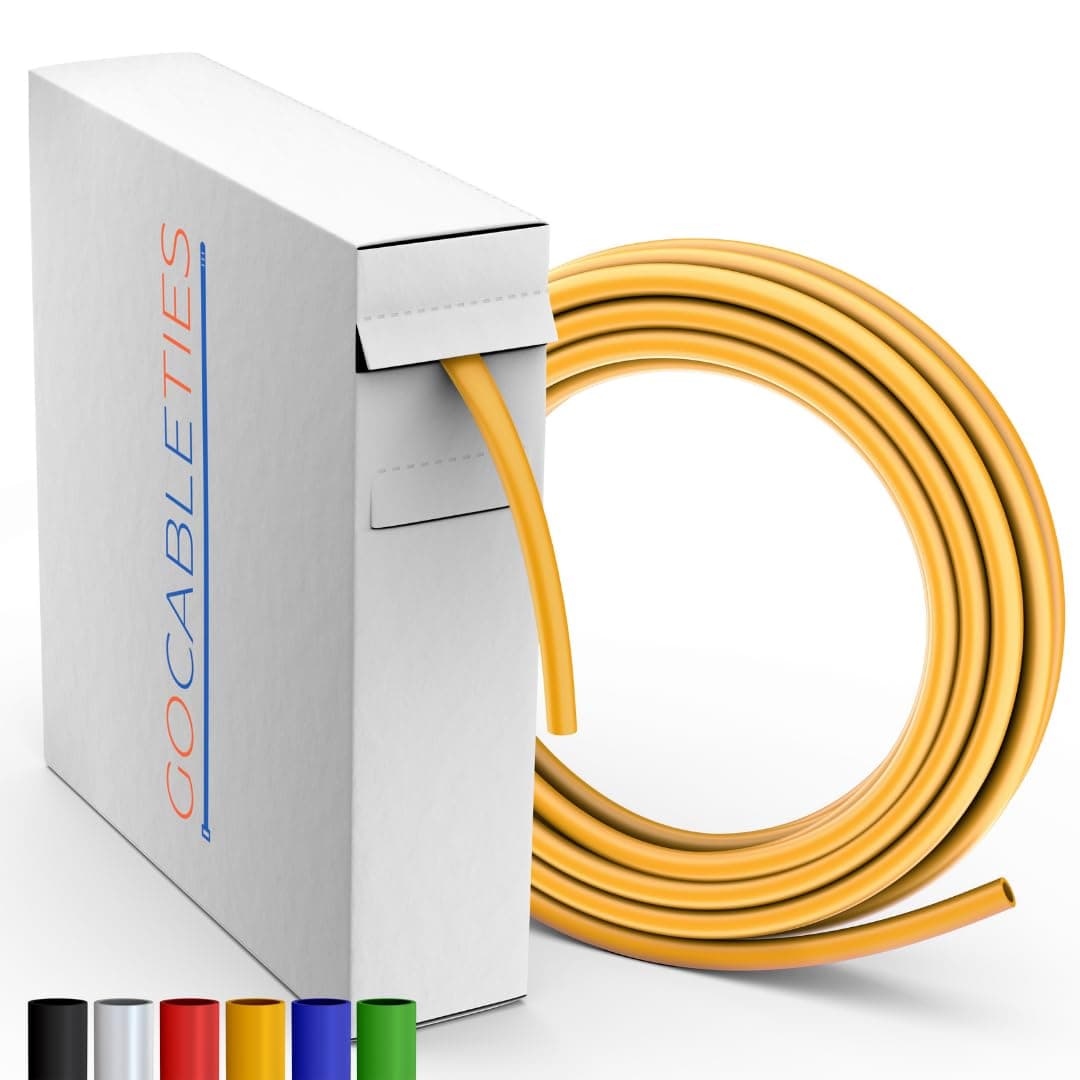 Gocableties - Mini Carrete termoretractil Negro - 12,7 mm x 6 m - Contracción 2:1 - Tubo termoretractil Impermeable para Aislamiento de Cables, Marcado, agrupación de Cables y Reparaciones — view 4