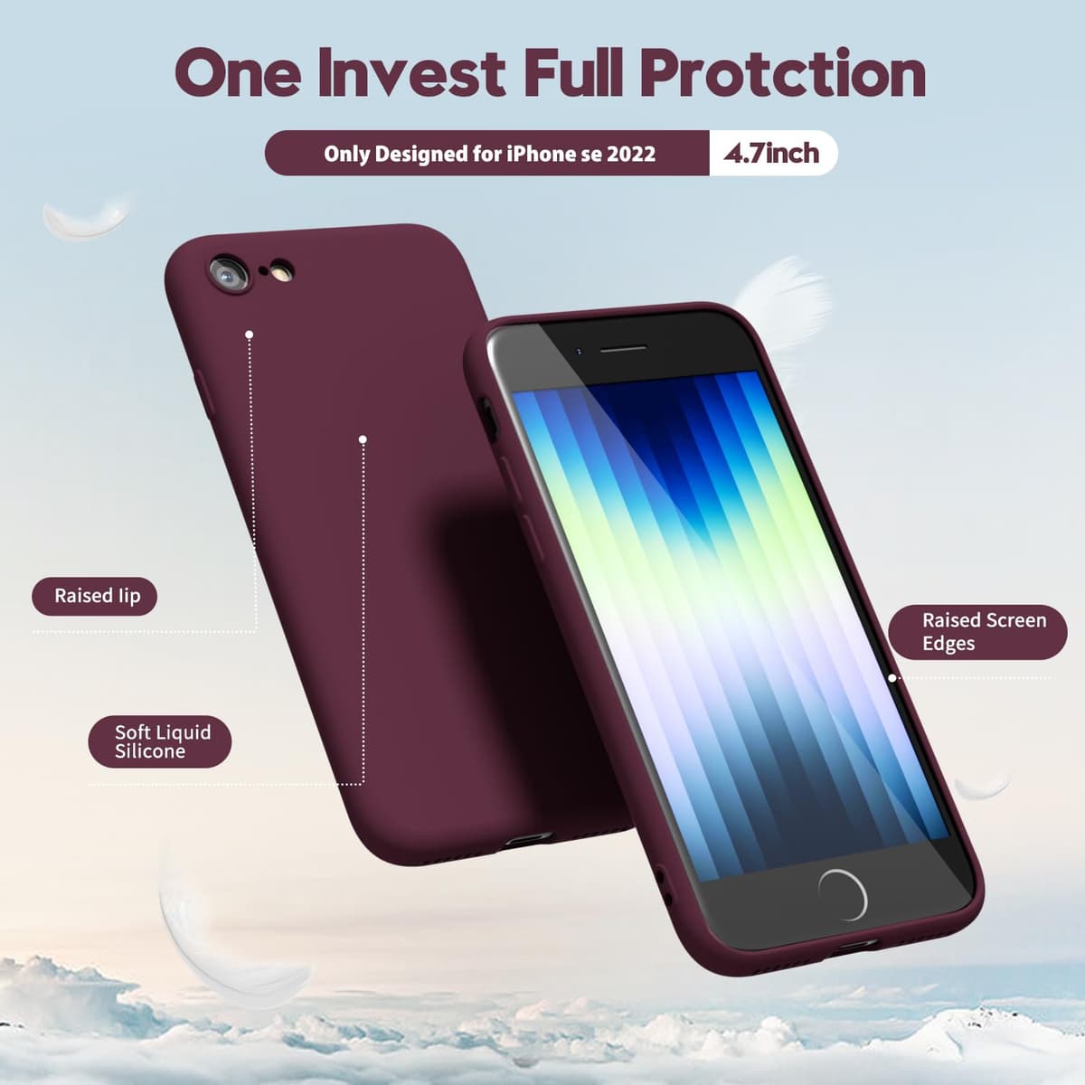 oakxco for iPhone 17 Pro Max Phone Case Liquid Silicone, Cute Thin Slim Grip Soft Rubber Gel for Women Men, Smooth Matte TPU Plain Solid Color Girly Simple Case with Camera Cover, Light Pink — view 804