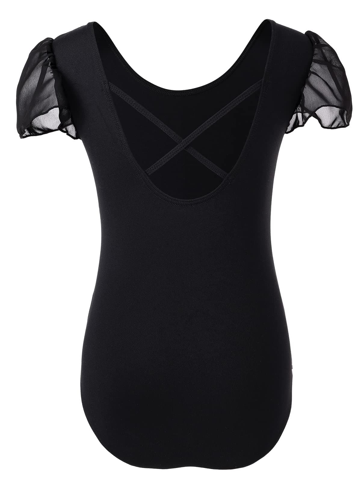 Bezioner Maillot Ballet Niña Maillot de Danza Leotardo Gimnasia Manga de Soplo para 3-12 Años — view 4