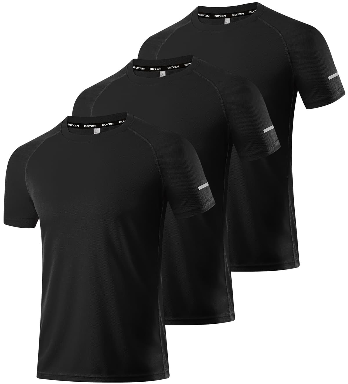 Boyzn 1, 3, 5 or 7 Pack Men's Workout Running Shirts, Dry Fit Moisture Wicking T-Shirt, Gym Athletic Short Sleeve Tee Shirts — view 32