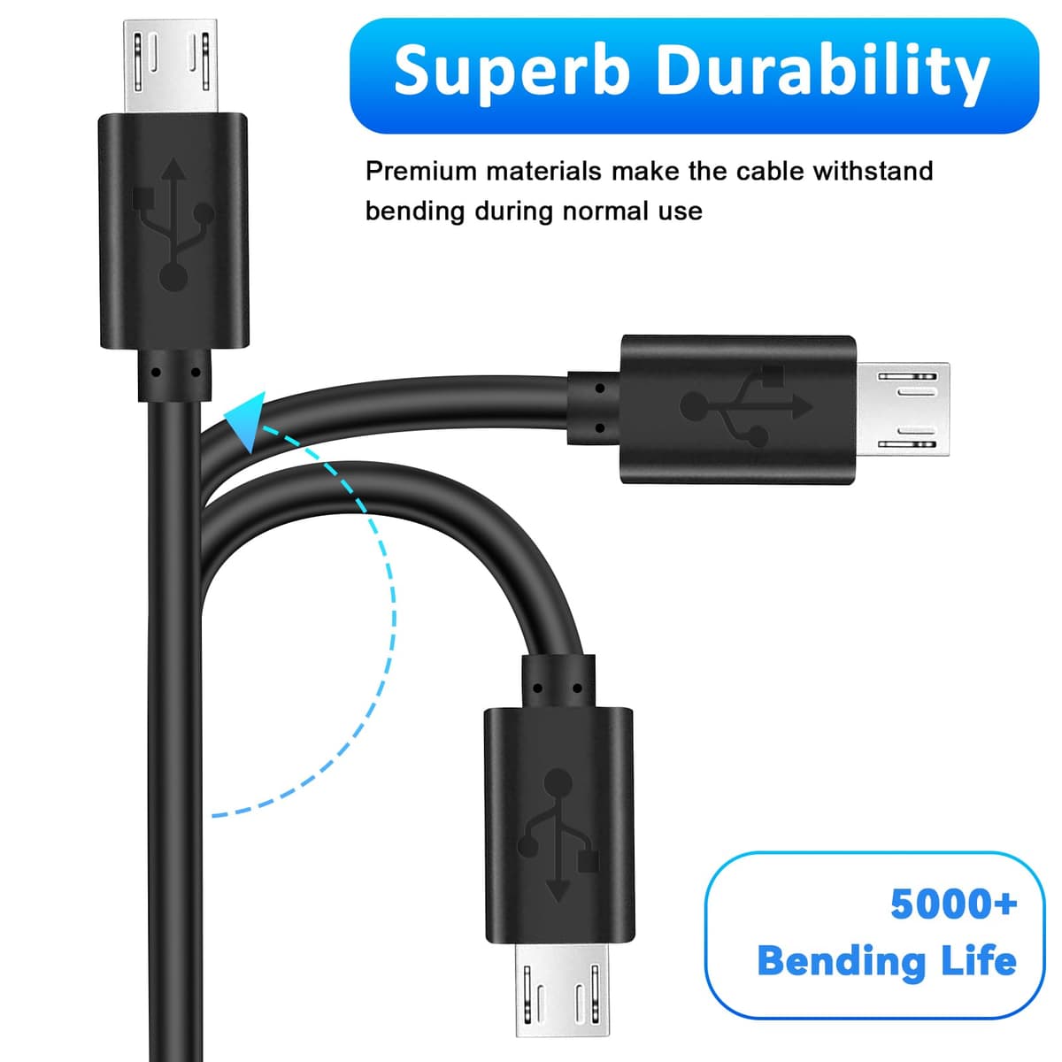 Usb Charger Cable for PS4 Controller, Work for Sony PlayStation 4/ PS4 Slim/ PS4 Pro/Xbox One (3.3FT/1M) — view 5