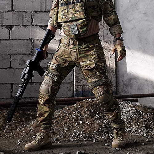 IDOGEAR G3 Combat Pants with Knee Pads camo Pants for Men Outdoor Airsoft Paintball Outdoor Camo Tactical Trousers (camo,36W x 33L) — view 2