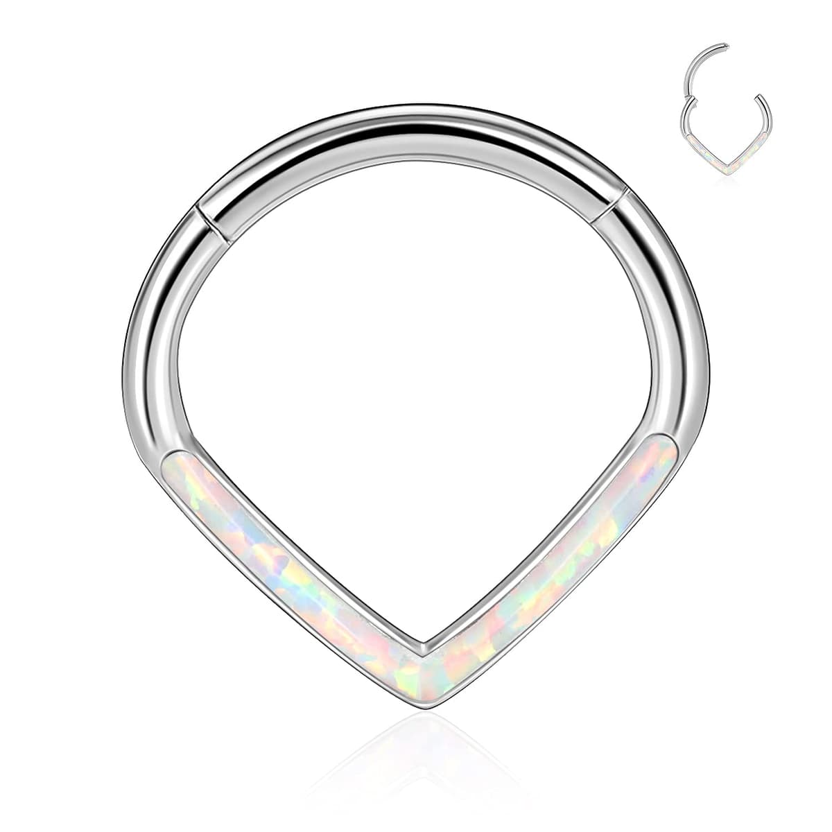 AROWRO 16G Septum & Daith Jewellery - 316L Surgical Steel Septum Rings, Daith Earrings, Nose Rings, Clicker, Rook, Helix, Lobe, Cartilage Piercing Jewellery — view 11
