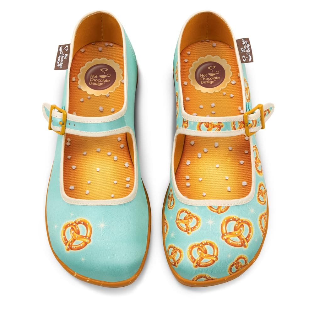 Hot Chocolate Design Chocolaticas Funky Canvas Women's Mary Jane Flat Shoes — view 102