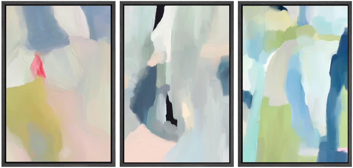 SIGNWIN Framed Canvas Print Wall Art Set Coastal Serenity Abstract Seaside Illustrations Modern Art Decorative Rustic Calm/Zen for Living Room, Bedroom, Office - 24"x36"x3 Natural — view 86
