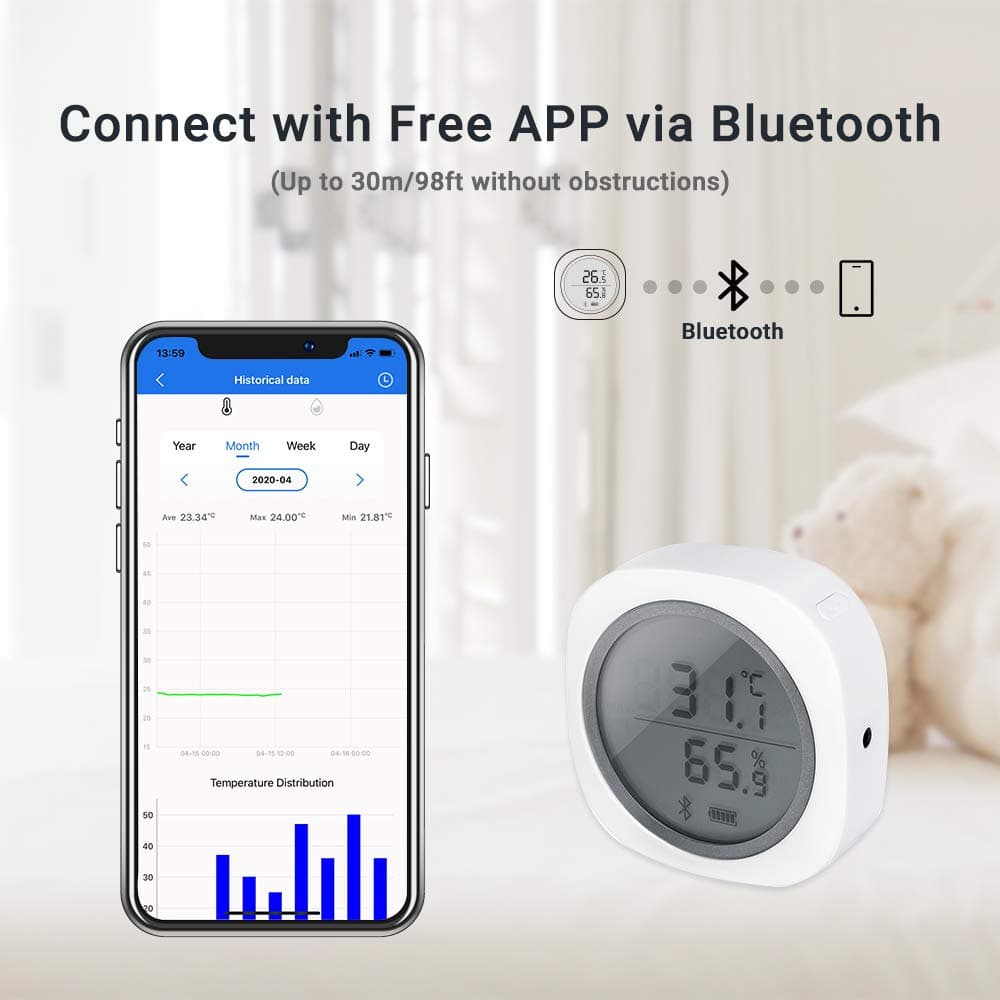 Inkbird IBS-TH1 Plus Bluetooth Temperature and Humidity Sensor- Humidity Temperature Recorder — view 2