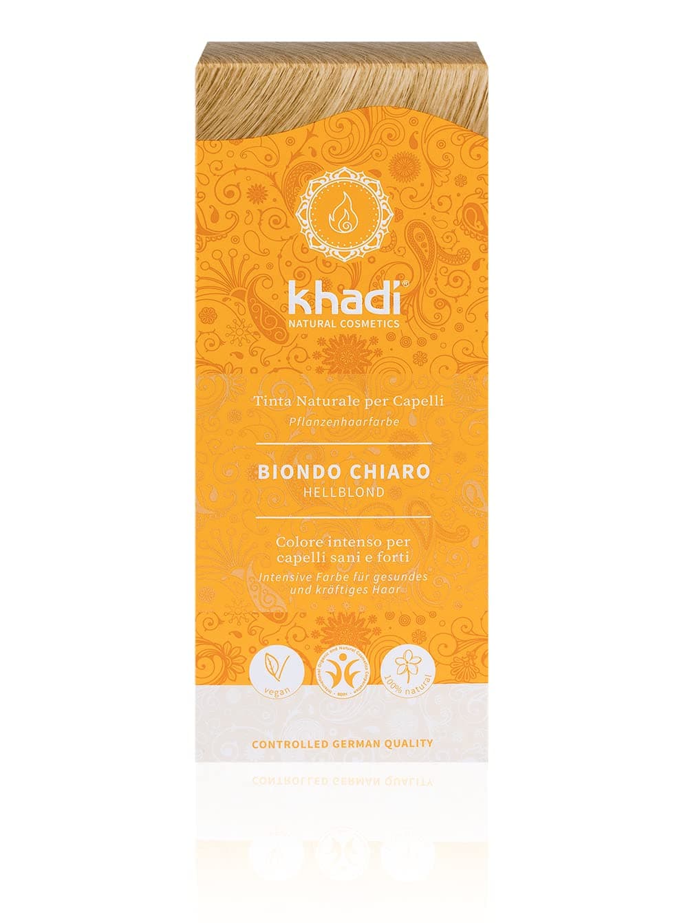 khadi CASTANO MEDIO Tinte vegetal para el cabello - tinte para un color castaño canela vivo y cálido hasta un castaño medio intenso y profundo - 100% vegetal - 100 g — view 31